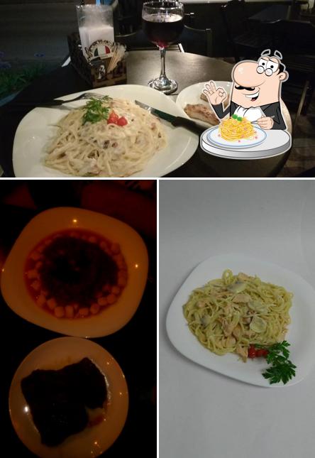 Espaguete carbonara em Fortunato's Massas