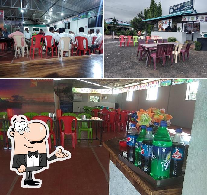 The interior of Hotel Indrayani Family Garden Restaurant Bhose Pure Veg
