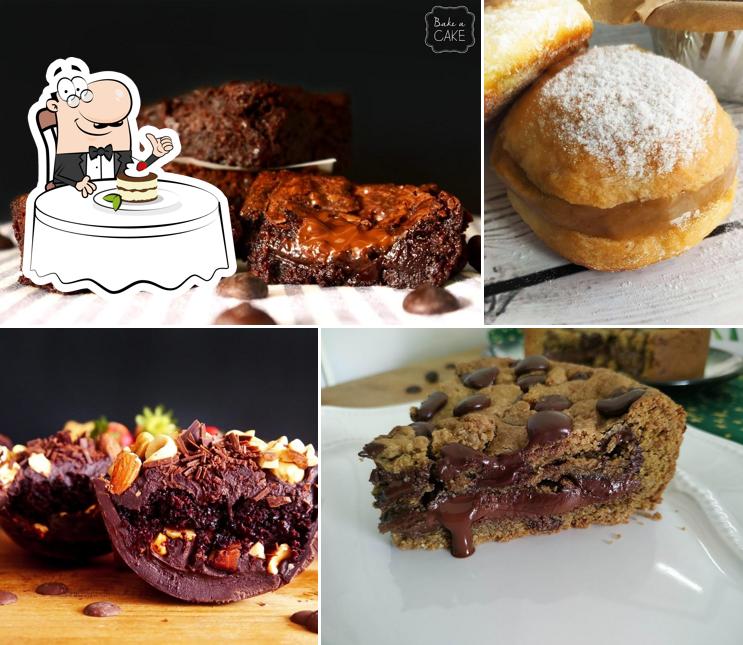 Bake - Cozinha e empório Vegano provê uma seleção de pratos doces