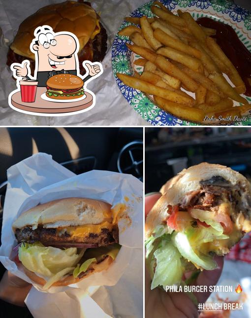 Pide una hamburguesa en Phila Burger Station