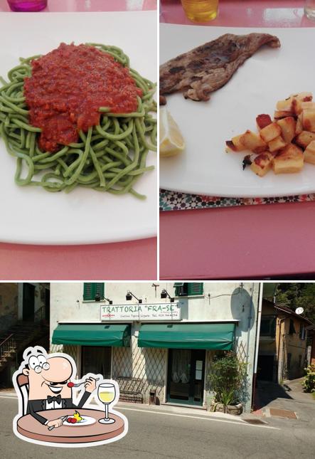 Tra le diverse cose da Trattoria Fra-Se si possono trovare la cibo e esterno