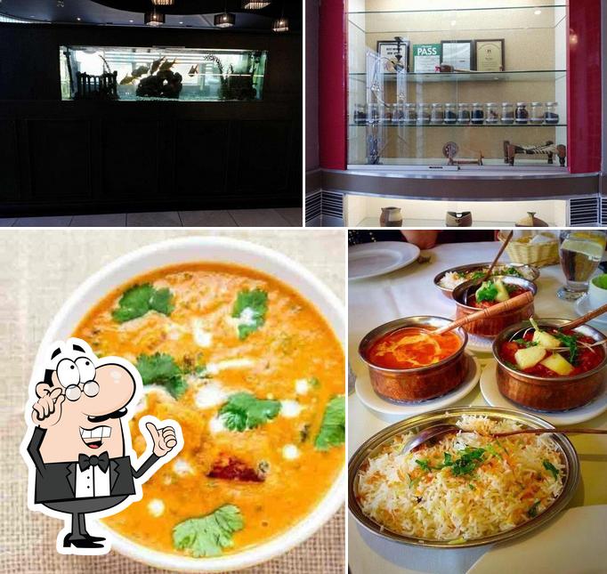 Among various things one can find interior and food at Desi Spice