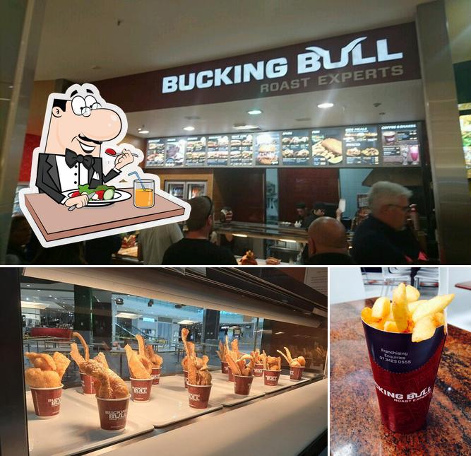Among various things one can find food and bar counter at Bucking Bull Lakeside Joondalup