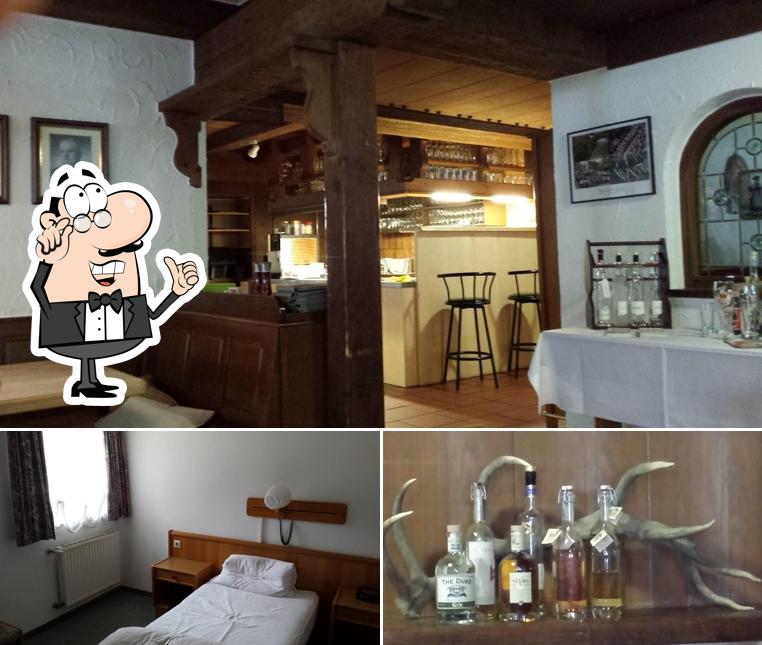 This is the photo depicting interior and food at Gasthof Röckenwagner