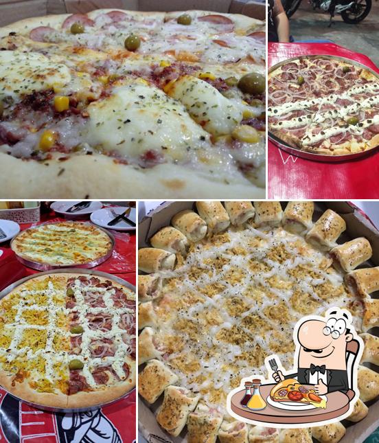 Escolha pizza no PRIMOS PIZZA