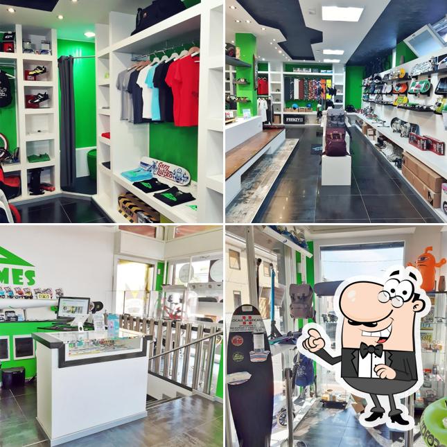 Dai un'occhiata agli interni di Skateshop & Coffee Extreme Games