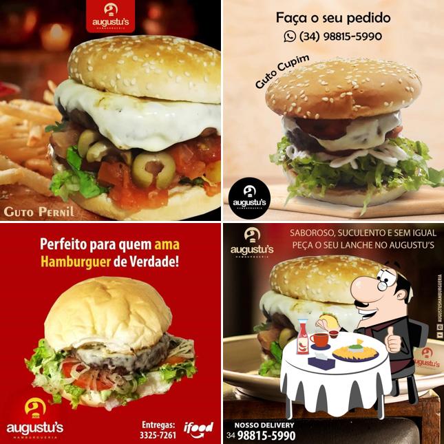 Os hambúrgueres do Augustus Hamburgueria irão satisfazer diferentes gostos