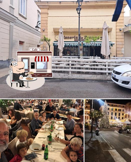 Questa è la foto che raffigura la esterno e tavolo da pranzo di Pizzeria da Franco