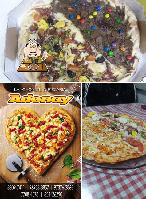 Consiga pizza no Pizzaria Adonay
