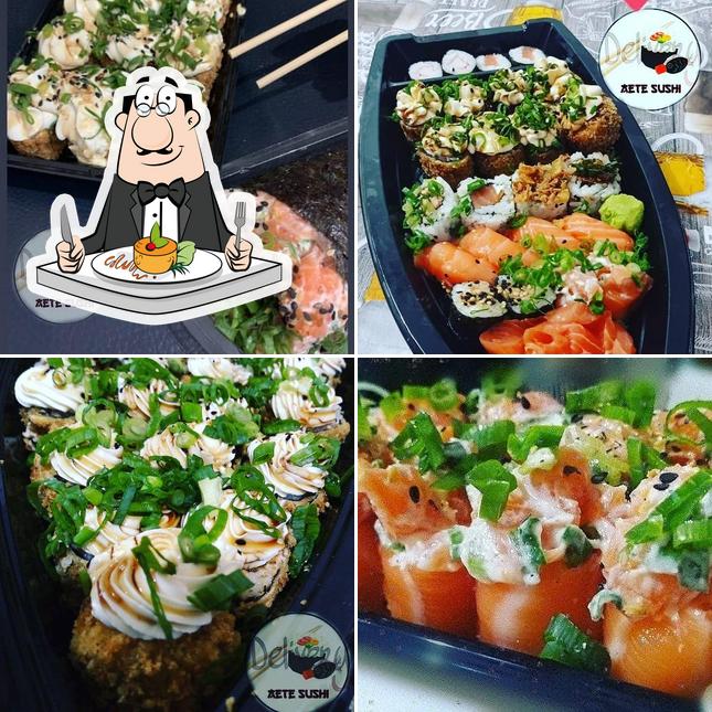 Platos en Aete Sushi