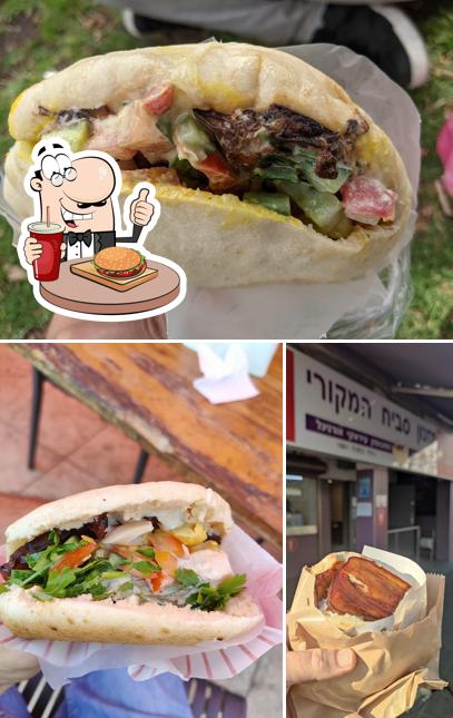 Get a burger at The Original Sabich Buffet