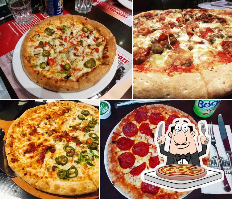 At Pizzeria Papa John’s Ain Zaghouan, you can order pizza