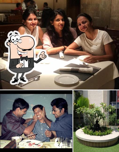 This is the picture depicting interior and food at Banjara