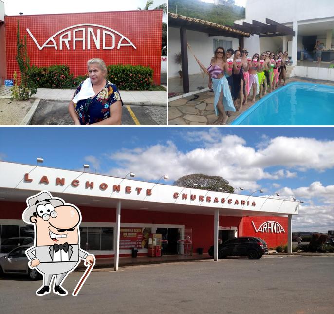 O exterior do Churrascaria e Lanchonete Varanda