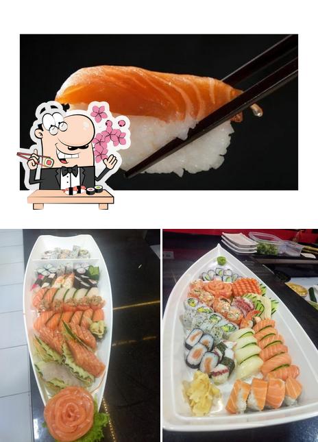 Experimente diferentes opções de sushi