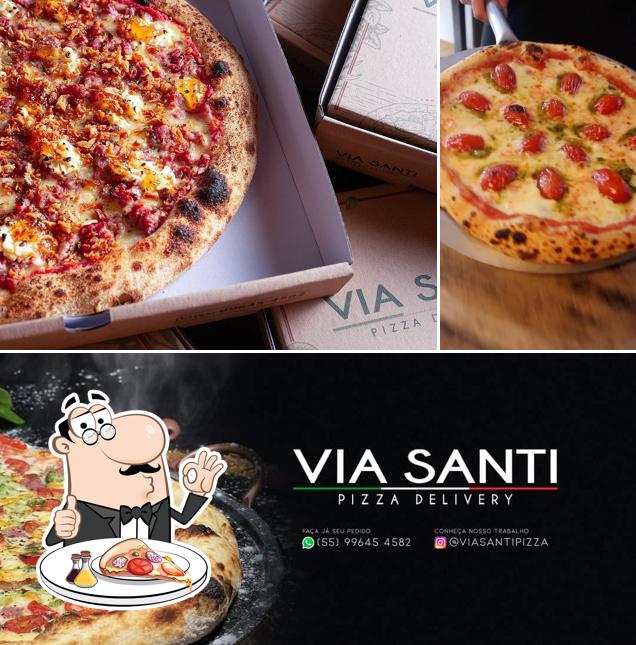 Consiga pizza no VIA SANTI PIZZARIA