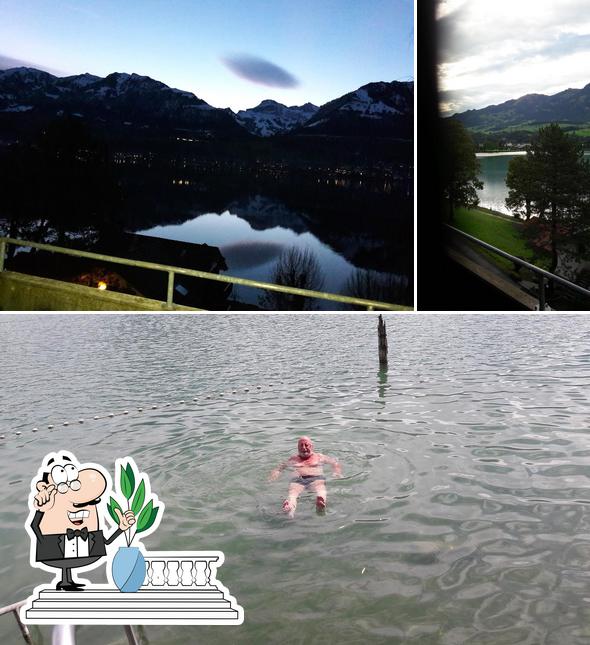 Gli esterni di Panoramarestaurant im Hotel Kurhaus am Sarnersee