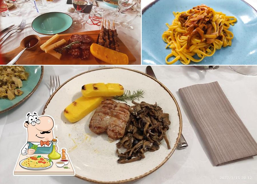 Cibo al Trattoria Tre Camini - ristorazione e servizio aperitivo con vista panoramica