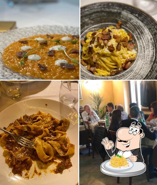 Spaghetti alla carbonara al Ristorante La Pergola