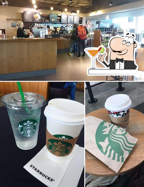 Among different things one can find drink and exterior at Starbucks Coffee T5B
