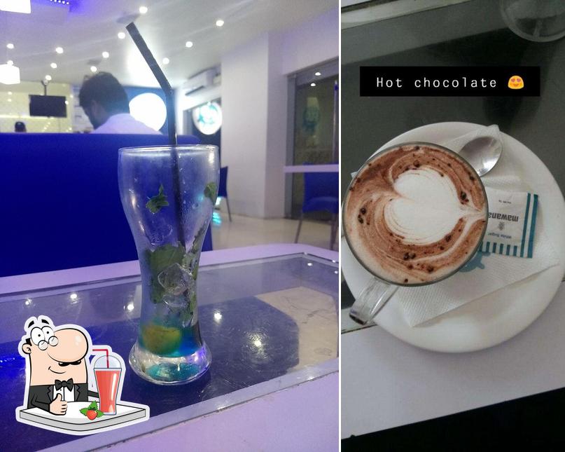 Enjoy a beverage at FLO Cafe