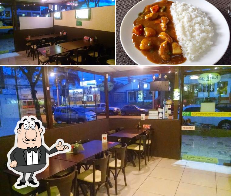 Dê uma olhada a imagem apresentando interior e comida no Karê ya Restaurante culinária caseira do Japão