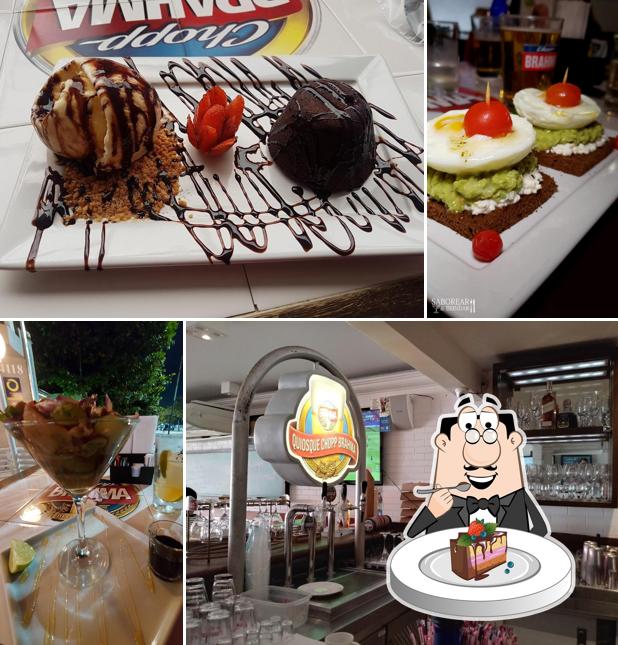 Bolo de chocolate em Bar da Brahma Atlântica
