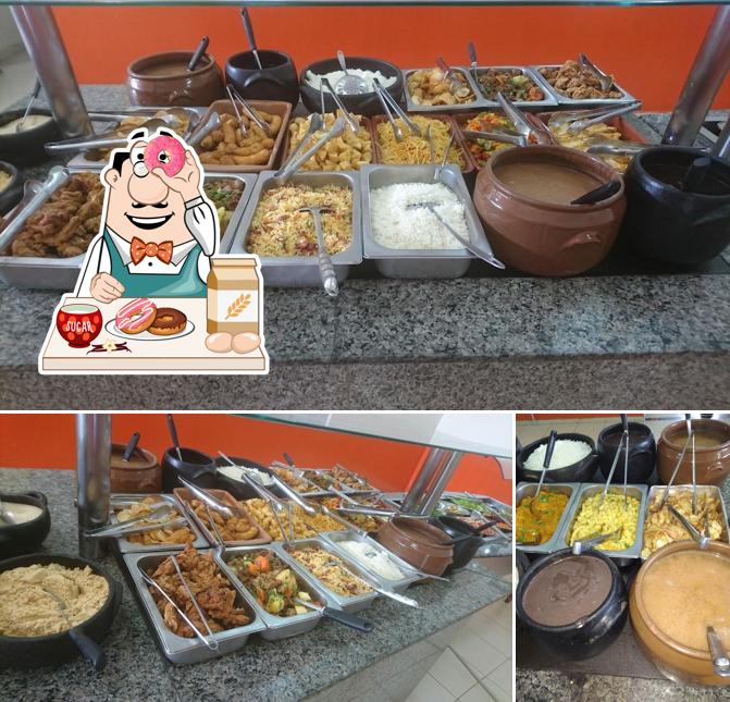 Restaurante Fruto da Terra oferece uma escolha de pratos doces