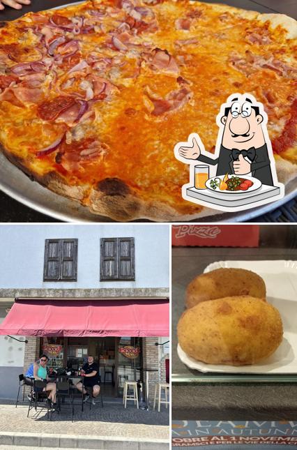 Tra le varie cose da Pizzeria al taglio da Ciccio si possono trovare la cibo e interni