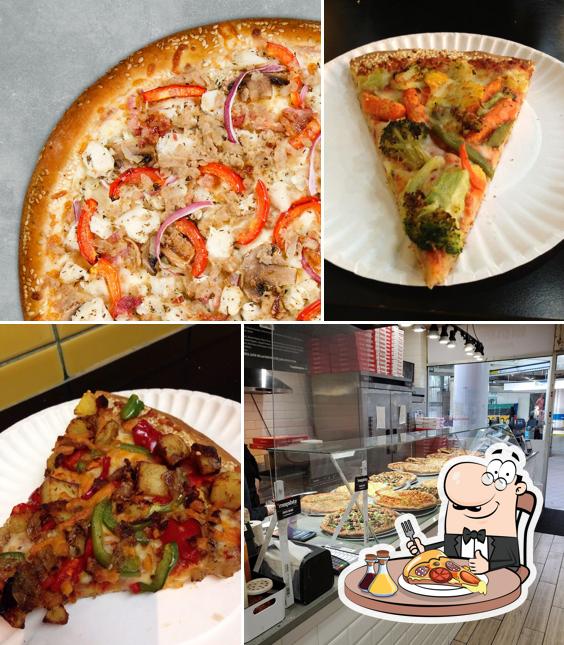 A Megabite Pizza Commercial Drive, vous pouvez essayer des pizzas