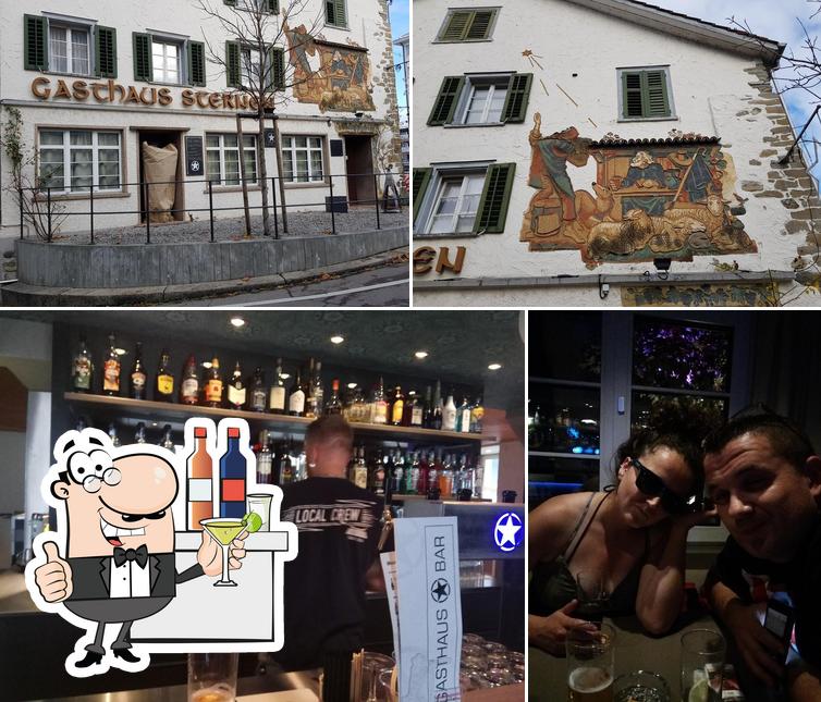 Барная стойка и внутреннее оформление в Gasthaus Sternen Bar