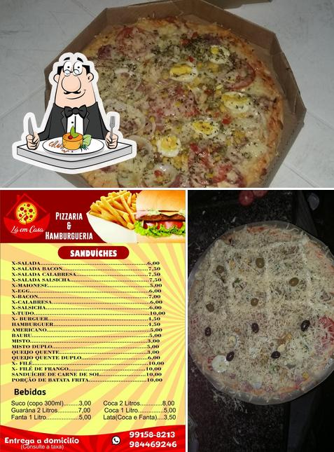 Comida em La Em Casa Pizzaria e Lanchonete