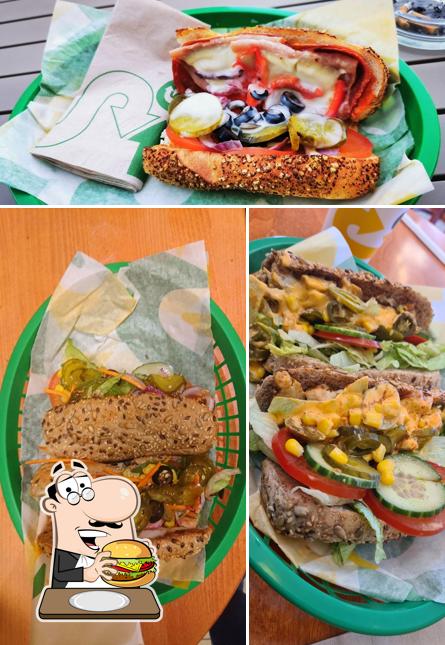 Get a burger at Subway