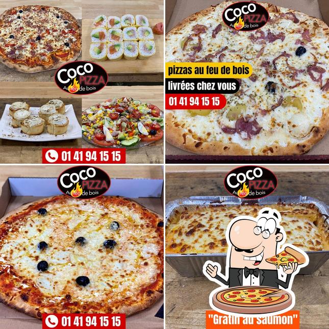 A Coco Pizza, vous pouvez commander des pizzas