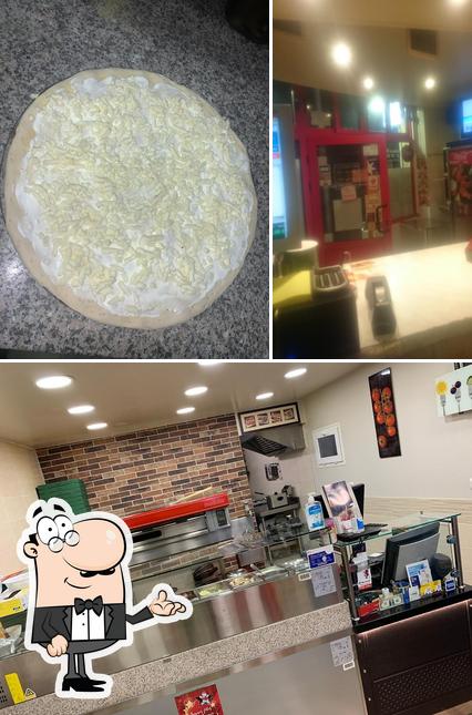 Parmi les différentes choses de la intérieur et la nourriture, une personne peut trouver sur Allo Pizza