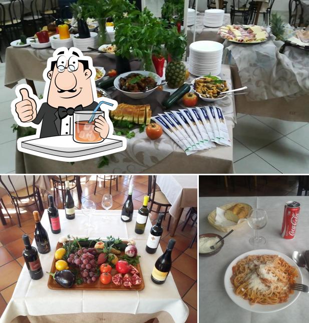 Tra le diverse cose da Ristorante Pizzeria La Vecchia Nina si possono trovare la bevanda e cibo