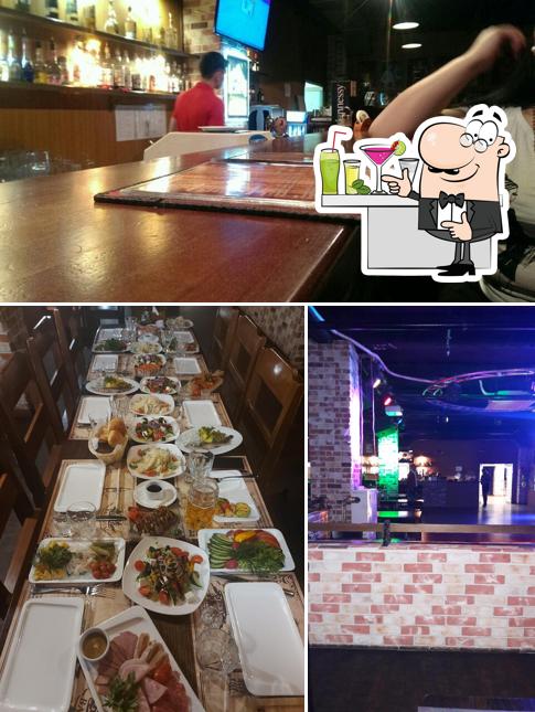 The photo of Бавария’s bar counter and food