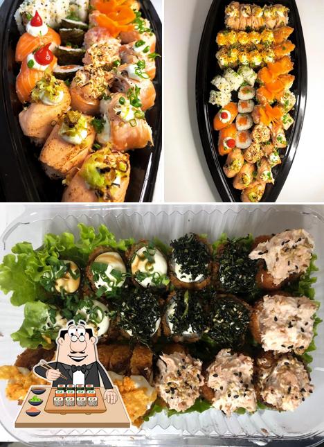 Rolos de sushi são oferecidos por Gohan Nori Express