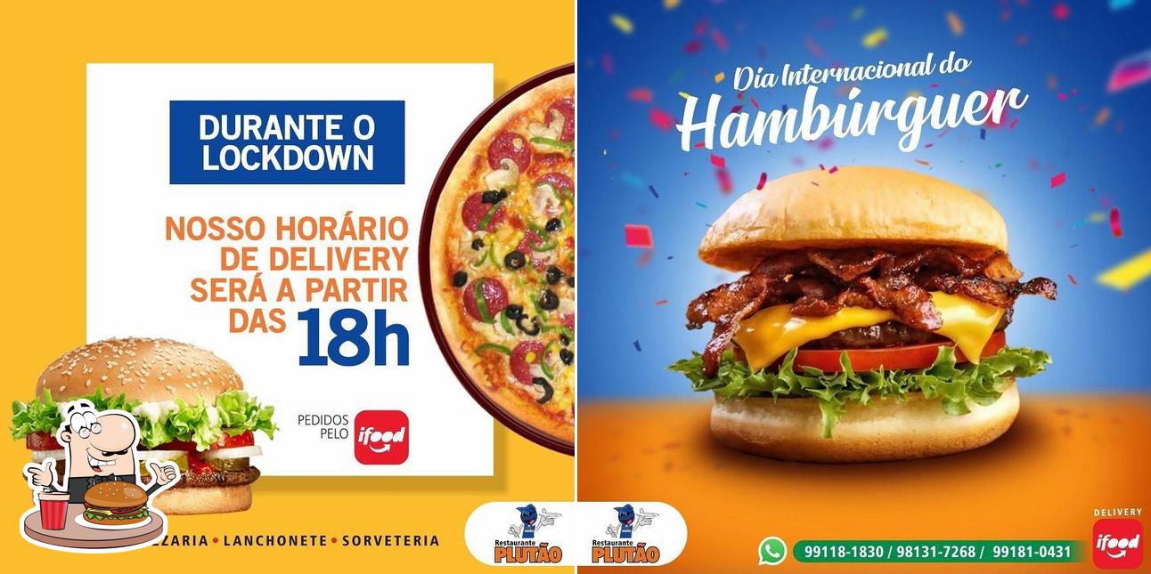 Consiga um hambúrguer no Pizzaria e Restaurante Plutão