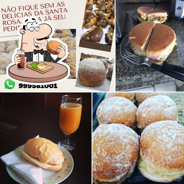 Consiga um hambúrguer no Padaria Santa Rosa