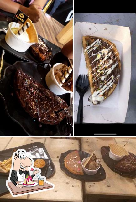 The Waffle King serves a range of sweet dishes