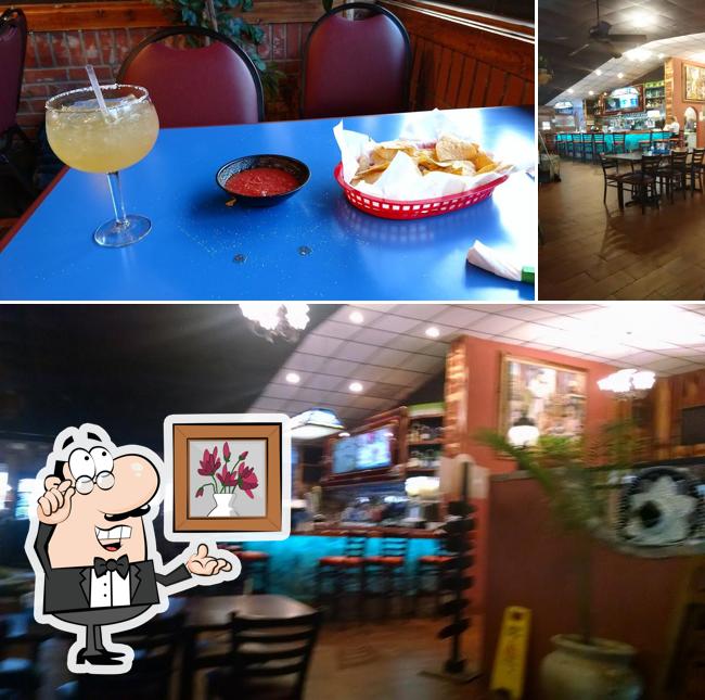 The interior of San Marcos Mexican Restaurant