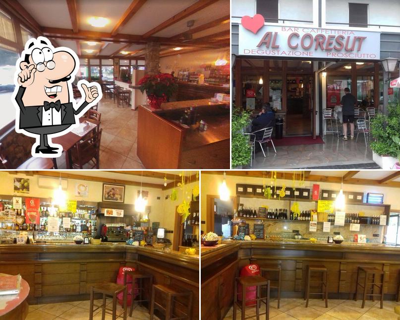 Gli interni di Al Coresut - Bar, Caffetteria e Degustazione Prosciutto di San Daniele. Pranzo con menù a prezzo fisso