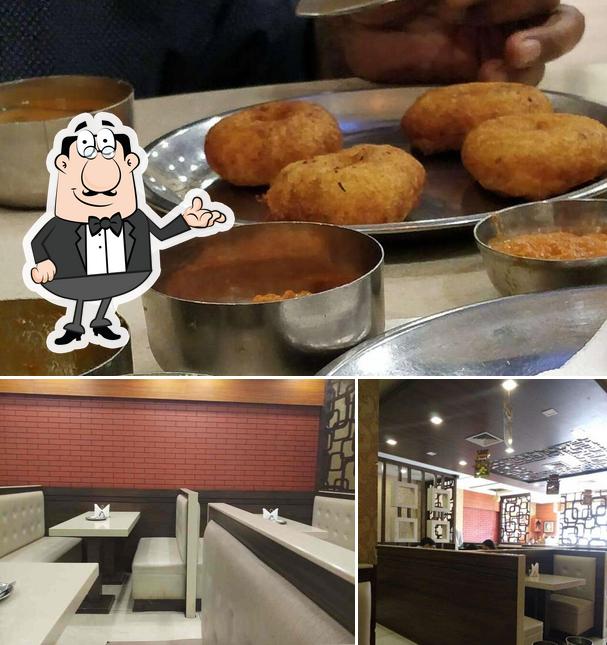 The image of interior and food at Sagar ratna