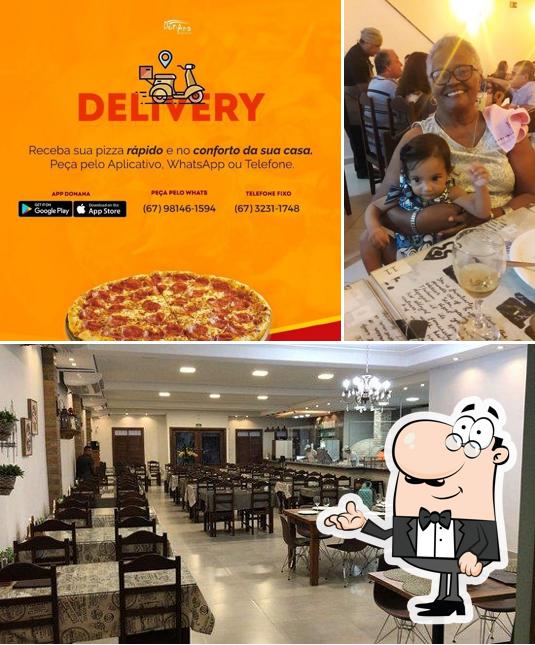 O interior do Pizzaria Donana