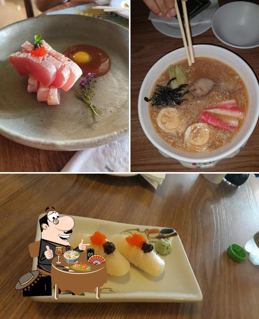 Platos en Mirai Restaurante Japonês