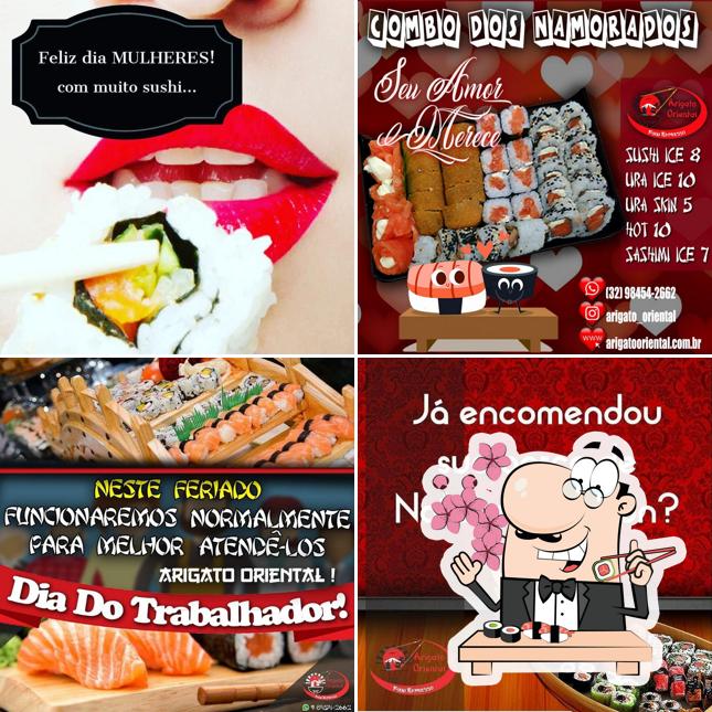 Experimente diferentes opções de sushi