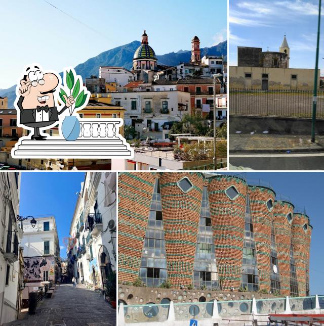 Puoi goderti l'aria fresca da seduto all'esterno di Risto Sud-Est