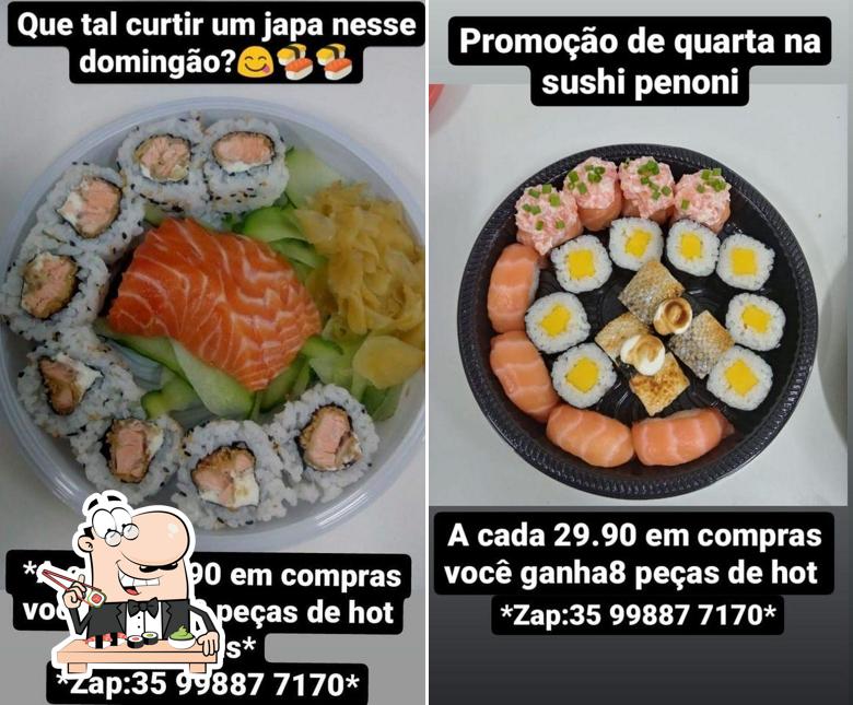 Experimente diferentes opções de sushi