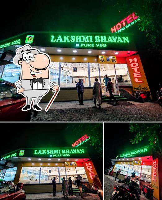 The exterior of Hotel Lakshmi Bhavan
